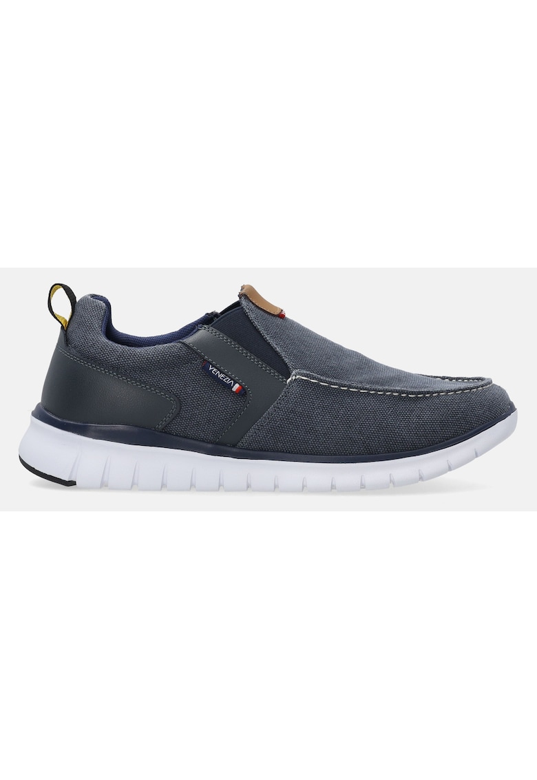 Pantofi slip-on cu insertii din piele ecologica