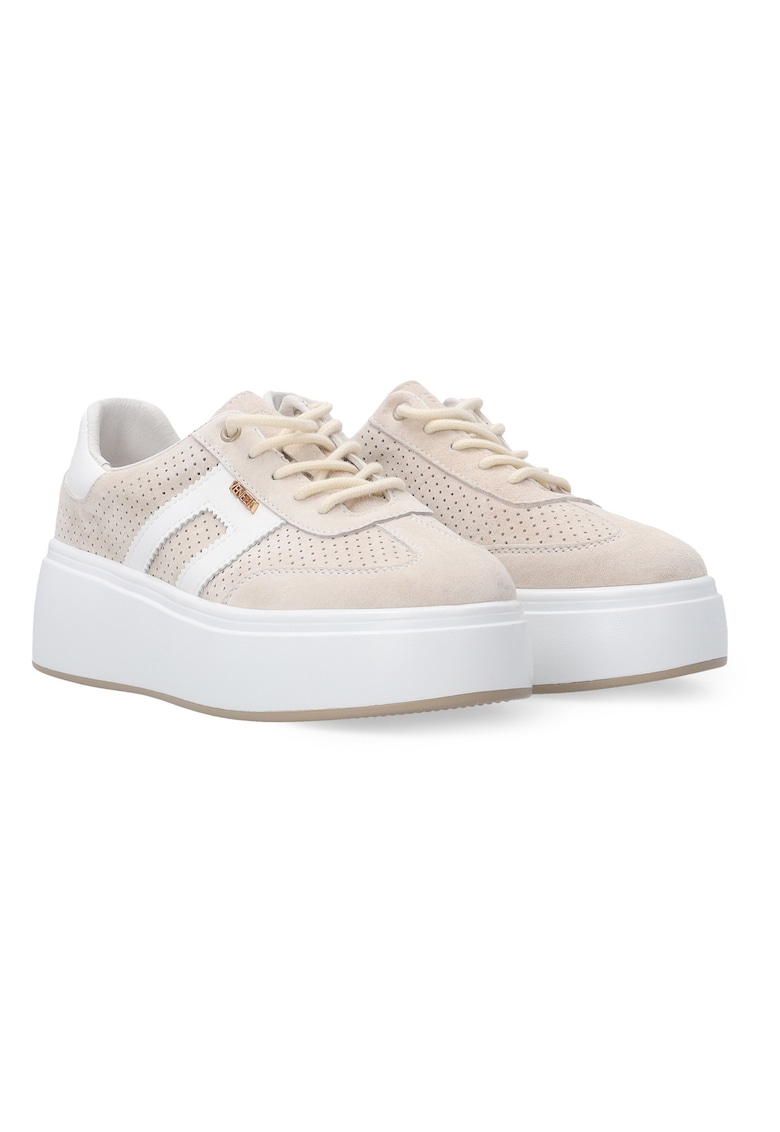 Pantofi sport din piele intoarsa cu talpa wedge -