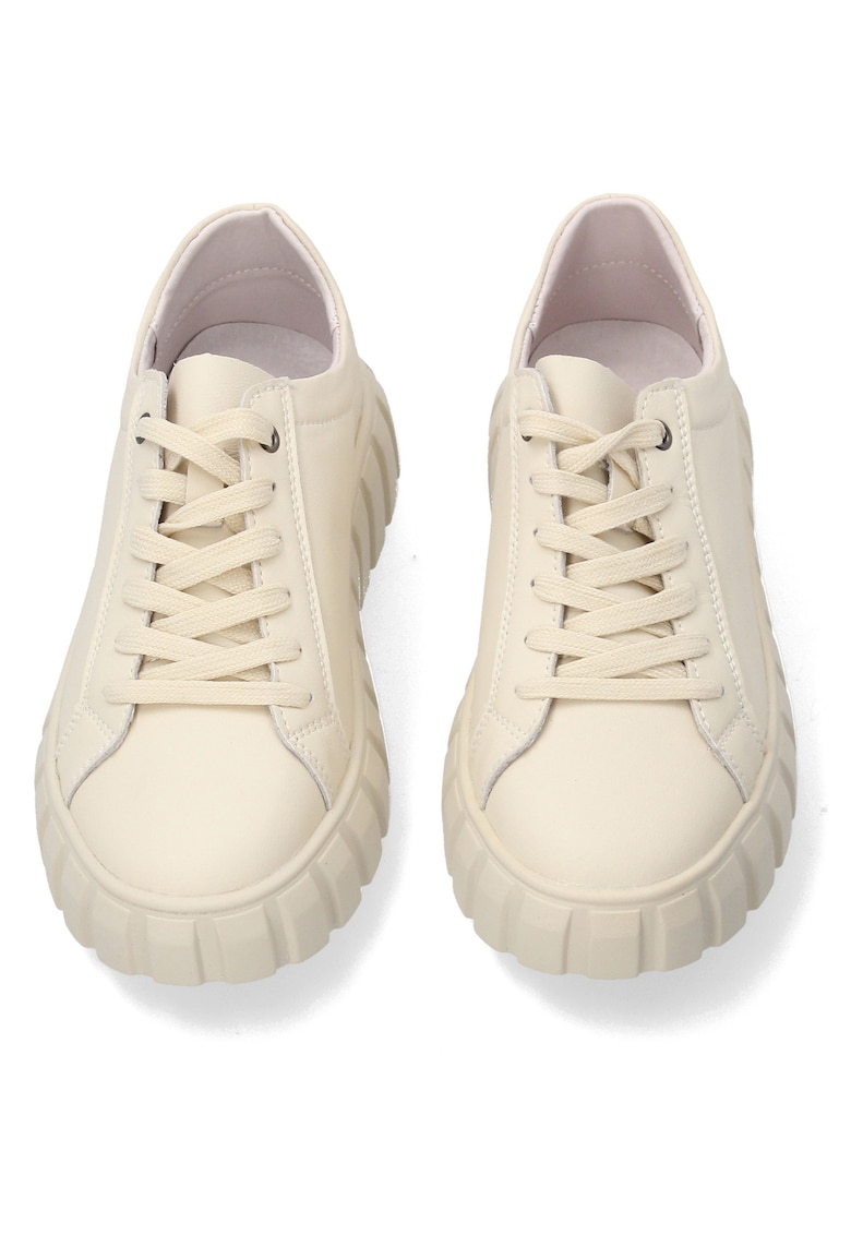 Pantofi sport wedge de piele cu profil jos