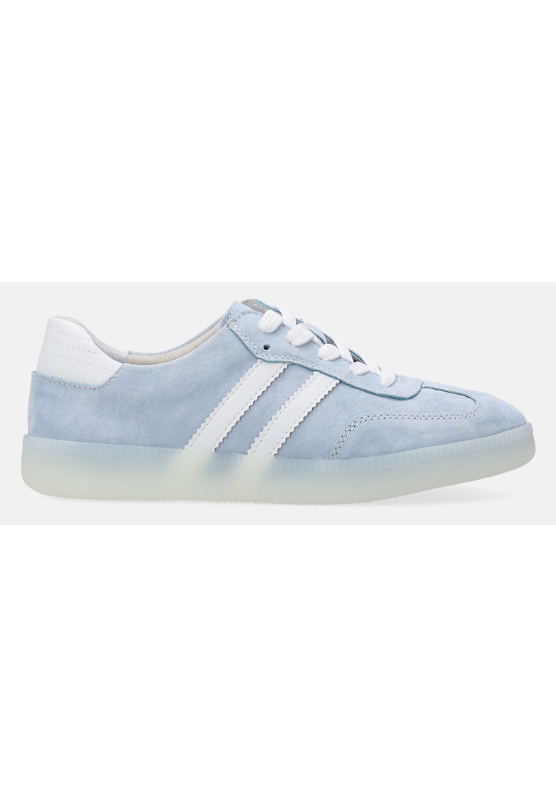 Pantofi sport din piele intoarsa si piele naturala - cu varf rotund