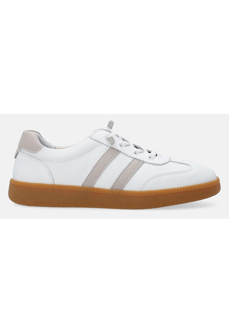 Pantofi sport din piele in doua culori - cu profil jos