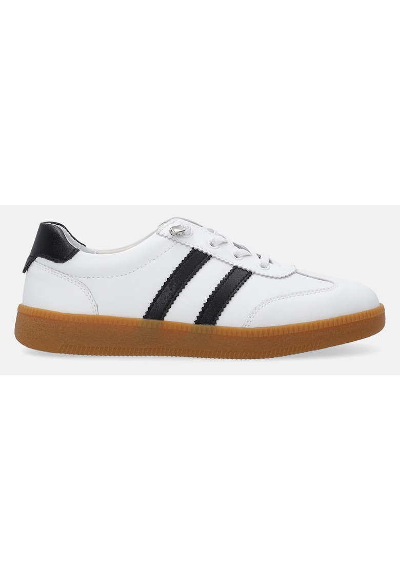 Pantofi sport din piele cu benzi contrastante