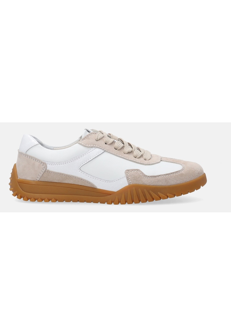 Pantofi sport in doua culori cu insertii de piele intoarsa