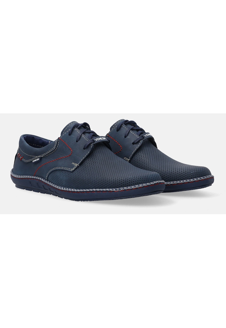 Pantofi casual cu sierturi din piele nubuc