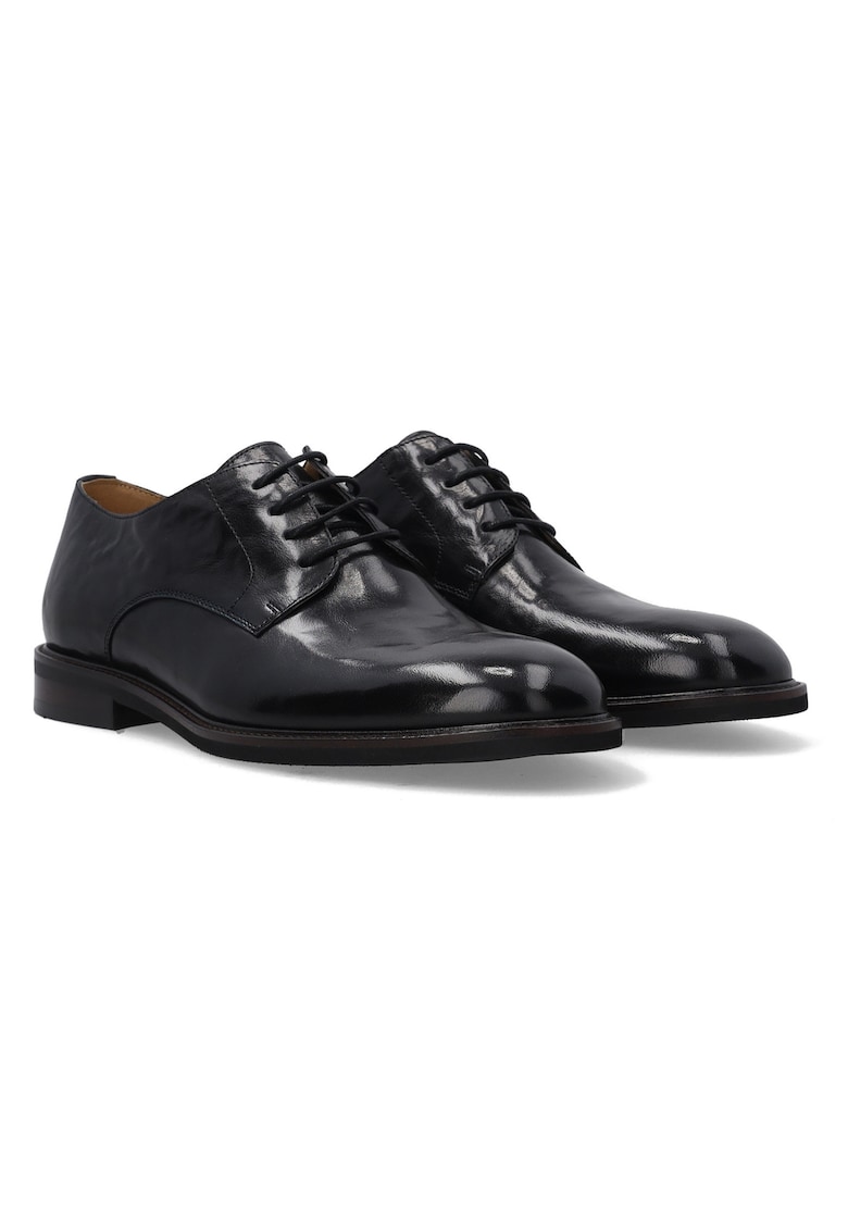 Pantofi de piele cu aspect lucios