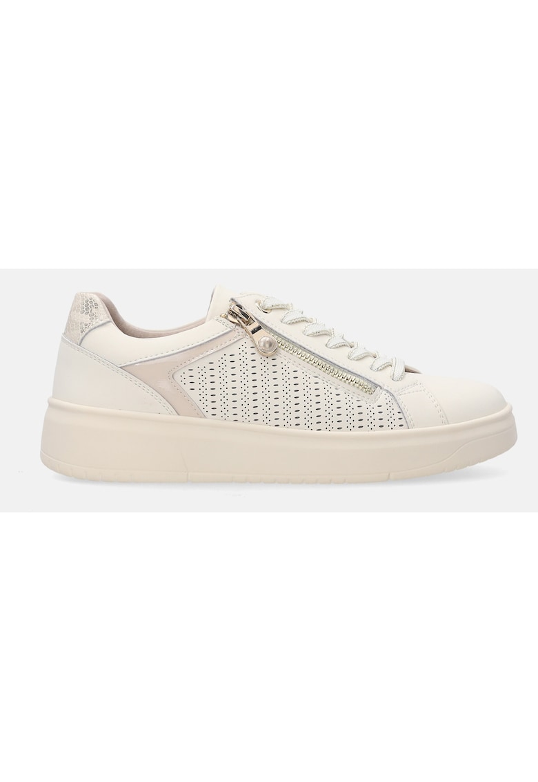 Pantofi sport din piele cu detalii piele de sarpe