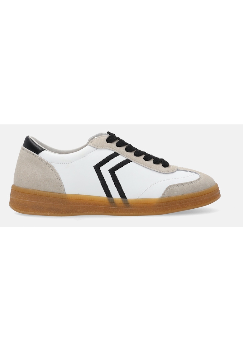 Pantofi sport cu profil jos din piele si piele intoarsa