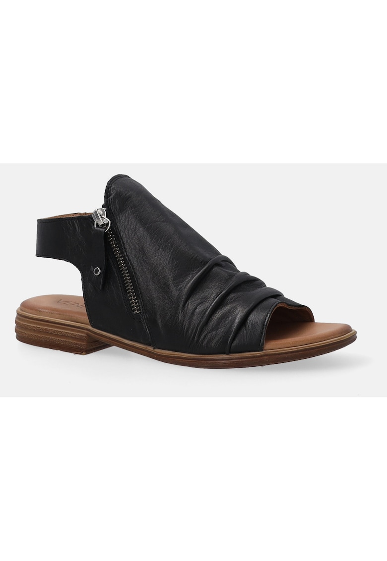 Sandale din piele cu fermoar -