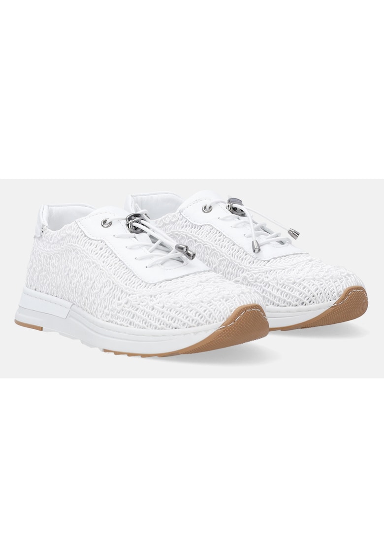Pantofi sport din material textil si insertii de piele