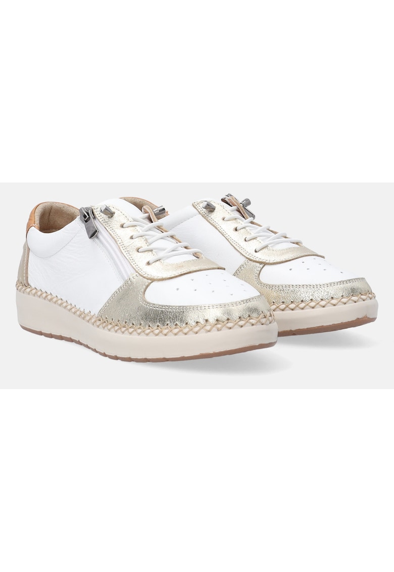Pantofi sport din piele cu accente metalice