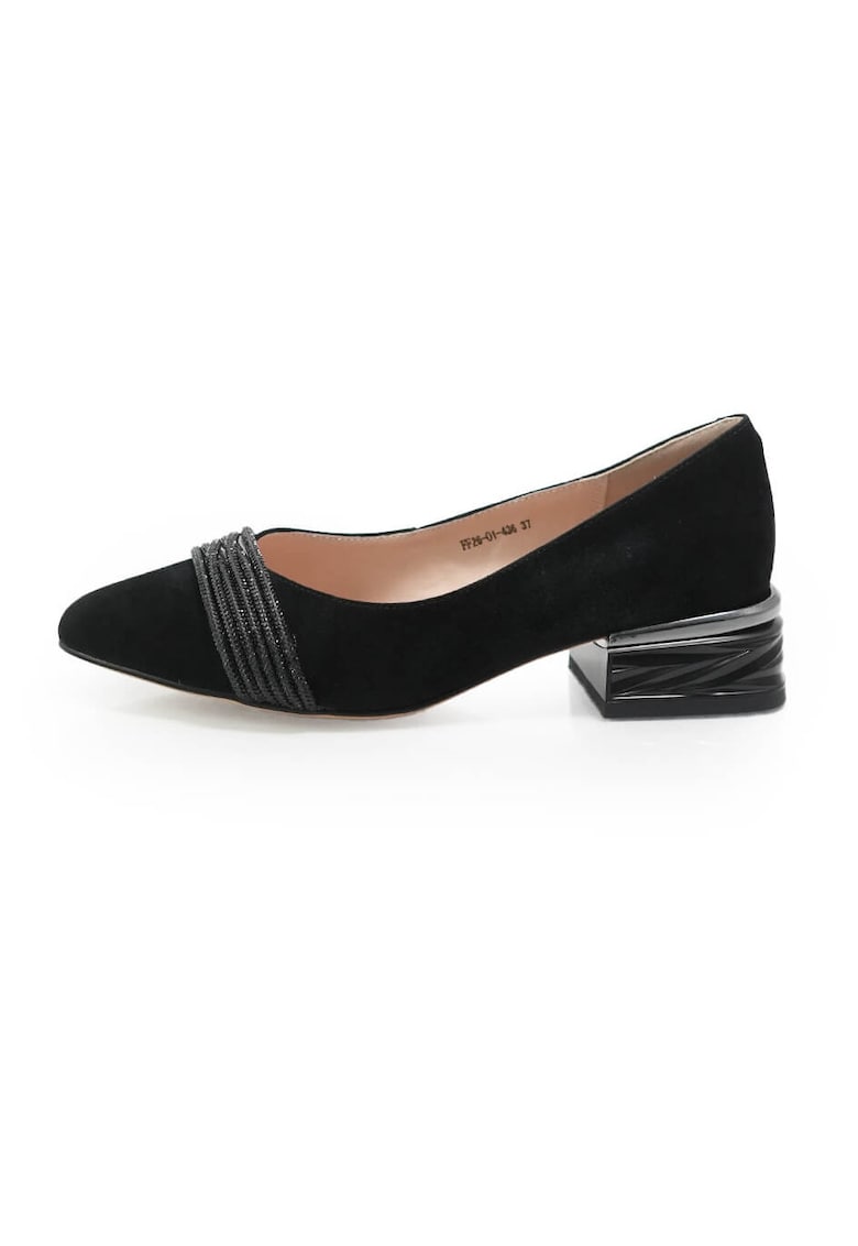Pantofi 2601436 din piele naturala - Negru