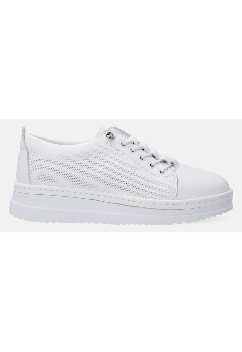 Pantofi sport wedge de piele cu model ajurat