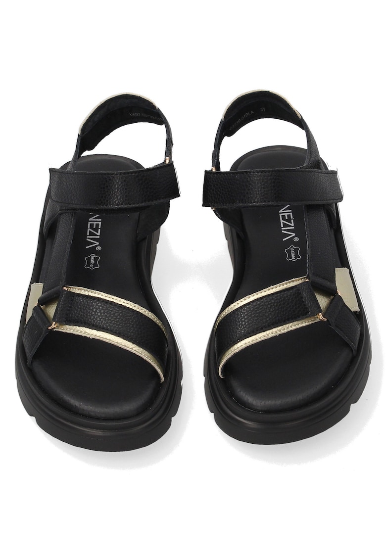 Sandale din piele naturala cu inchidere velcro
