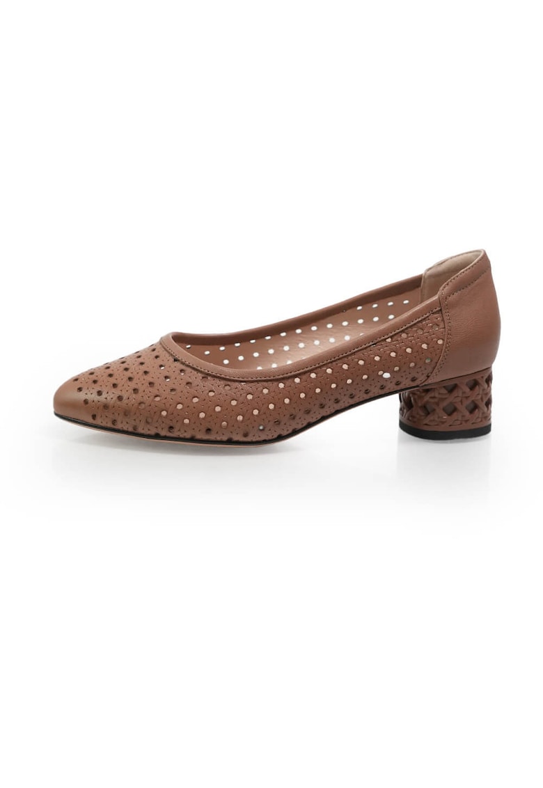 Pantofi 2601526 din piele naturala - Maro