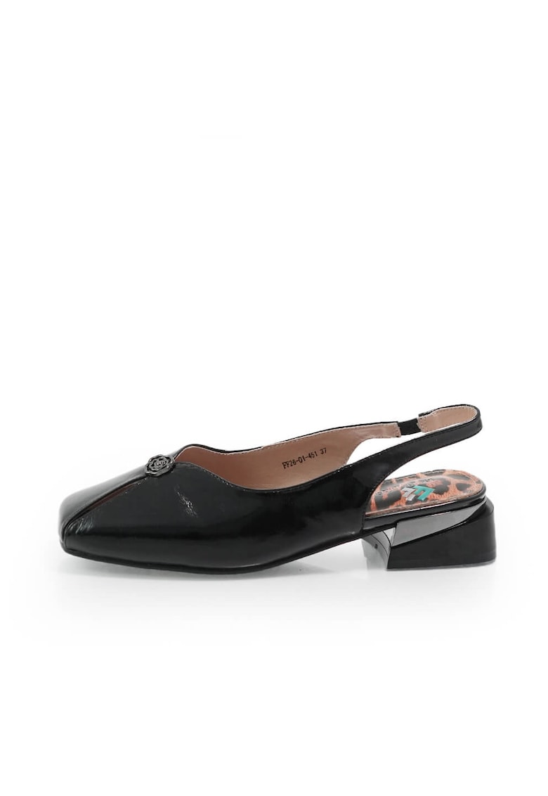 Pantofi Decupati 2601451 din piele naturala - Negru