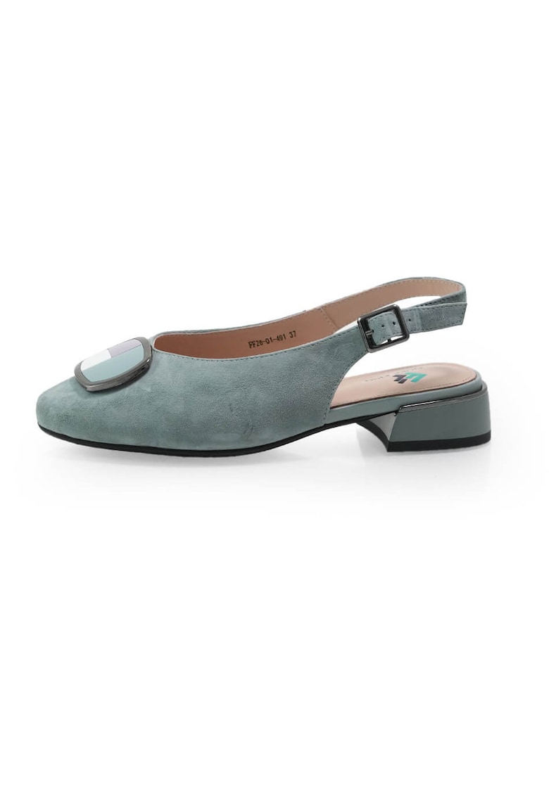 Pantofi Decupati 2601491 din piele naturala - Albastru