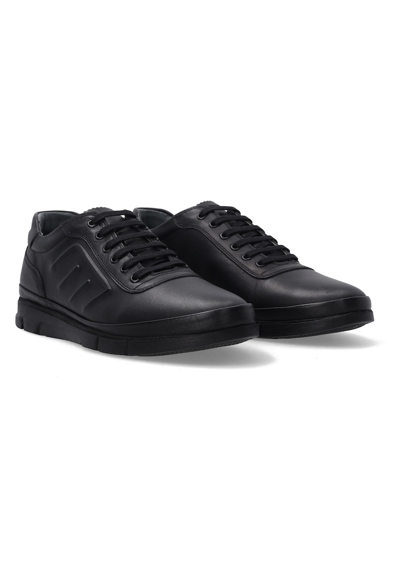 Pantofi sport din piele cu profil jos sin model uni