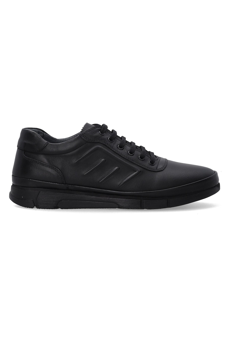Pantofi sport din piele cu profil jos sin model uni