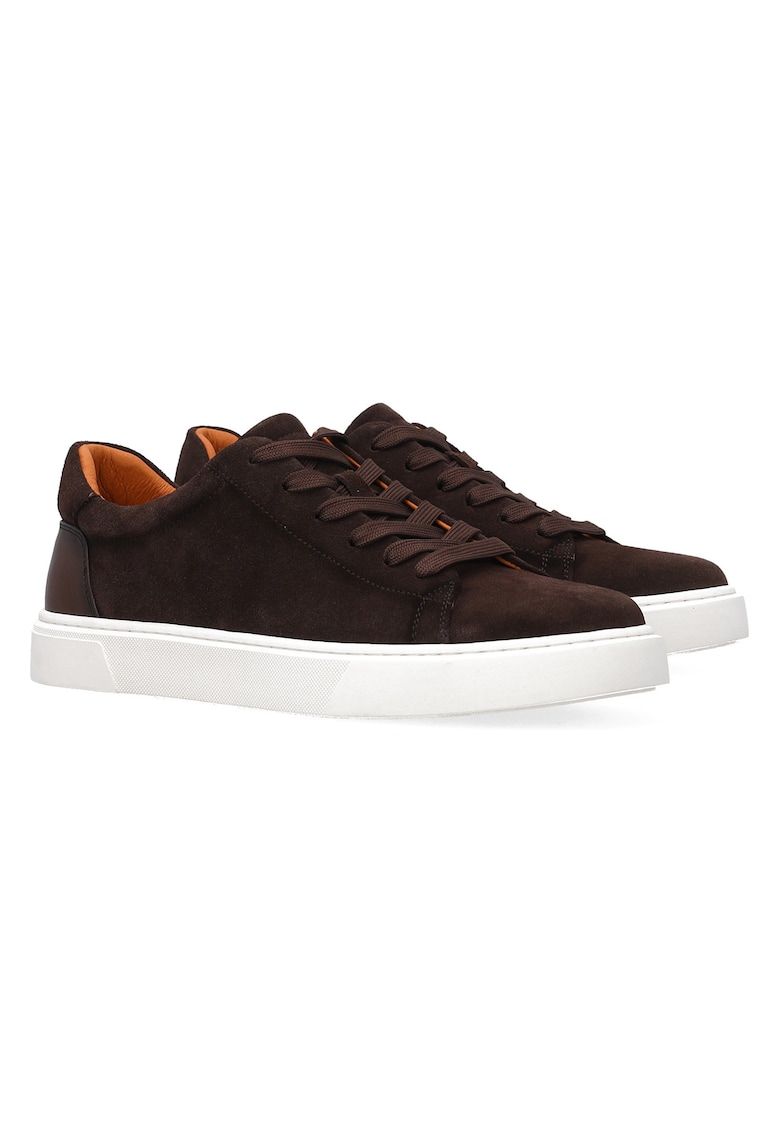 Pantofi sport din piele intoarsa cu profil jos
