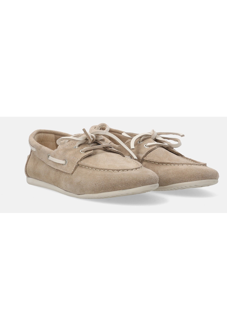 Pantofi de piele intoarsa cu sireturi
