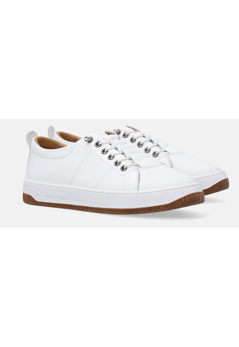 Pantofi sport cu model uni din piele