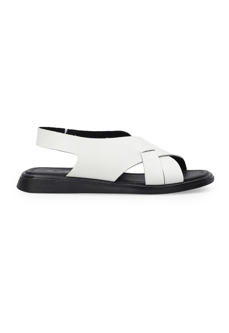 Sandale slingback din piele cu barete incrucisate