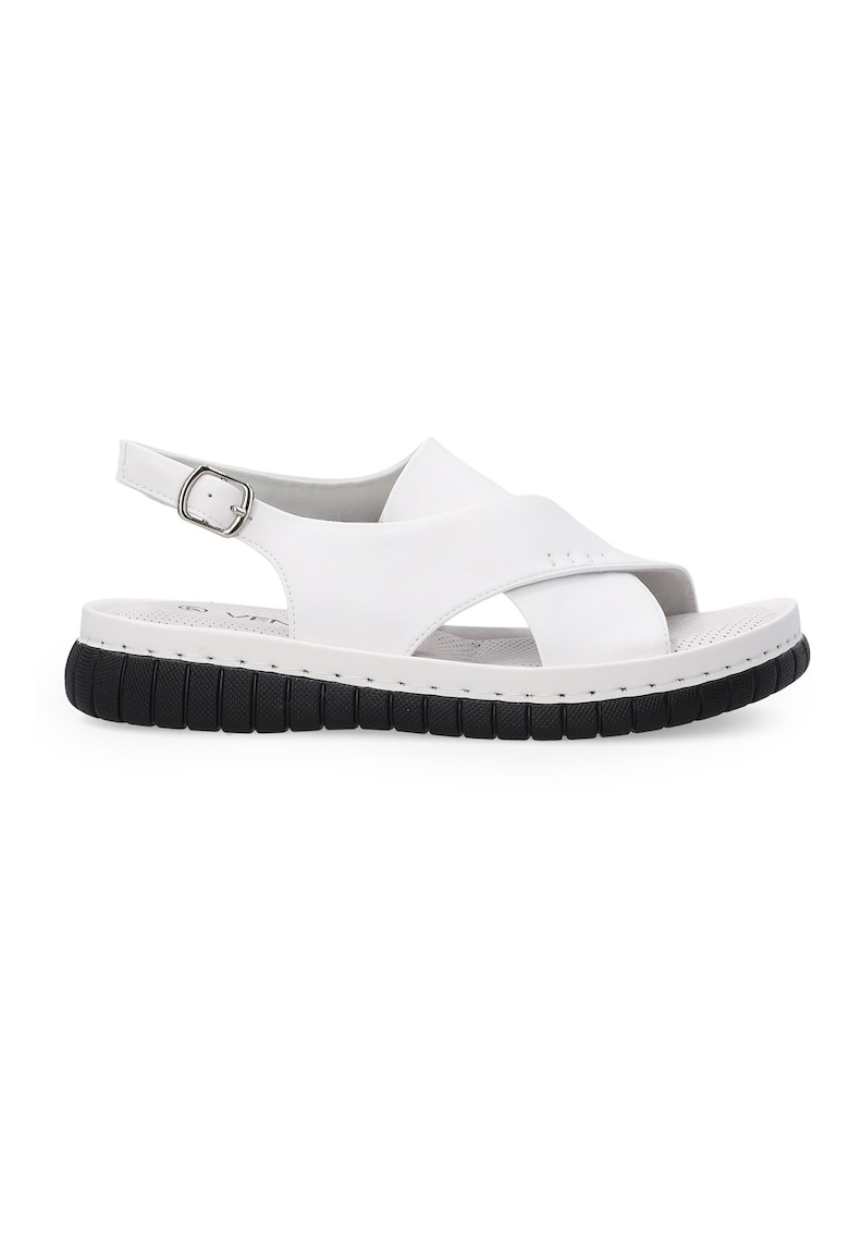 Sandale cu barete incrucisate din piele