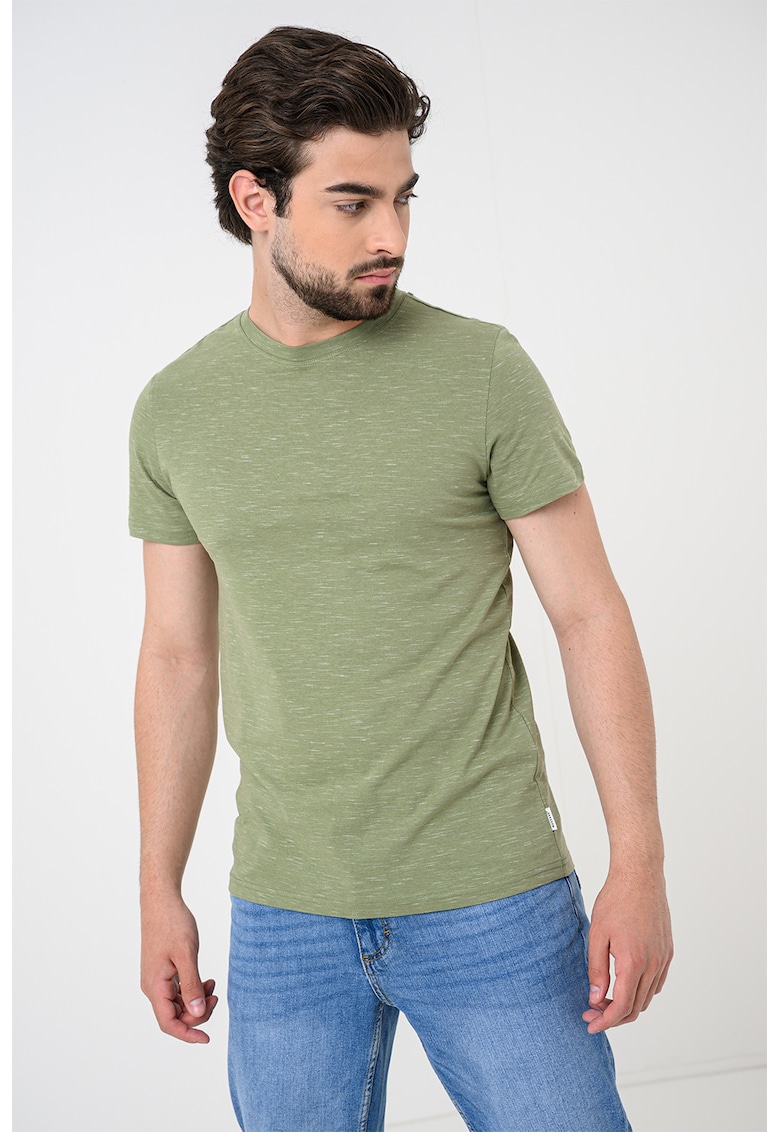 Tricou cu decolteu la baza gatului Aleen - Verde sparanghel