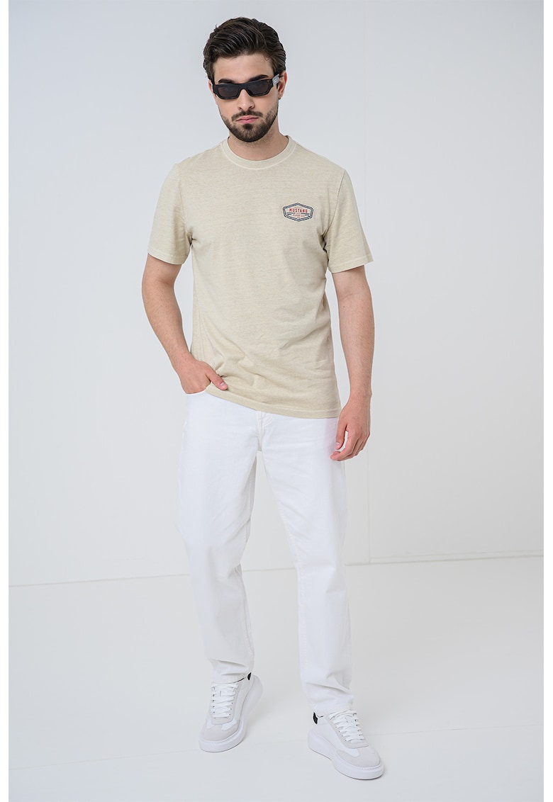 Tricou cu logo Austin - Maro nisip