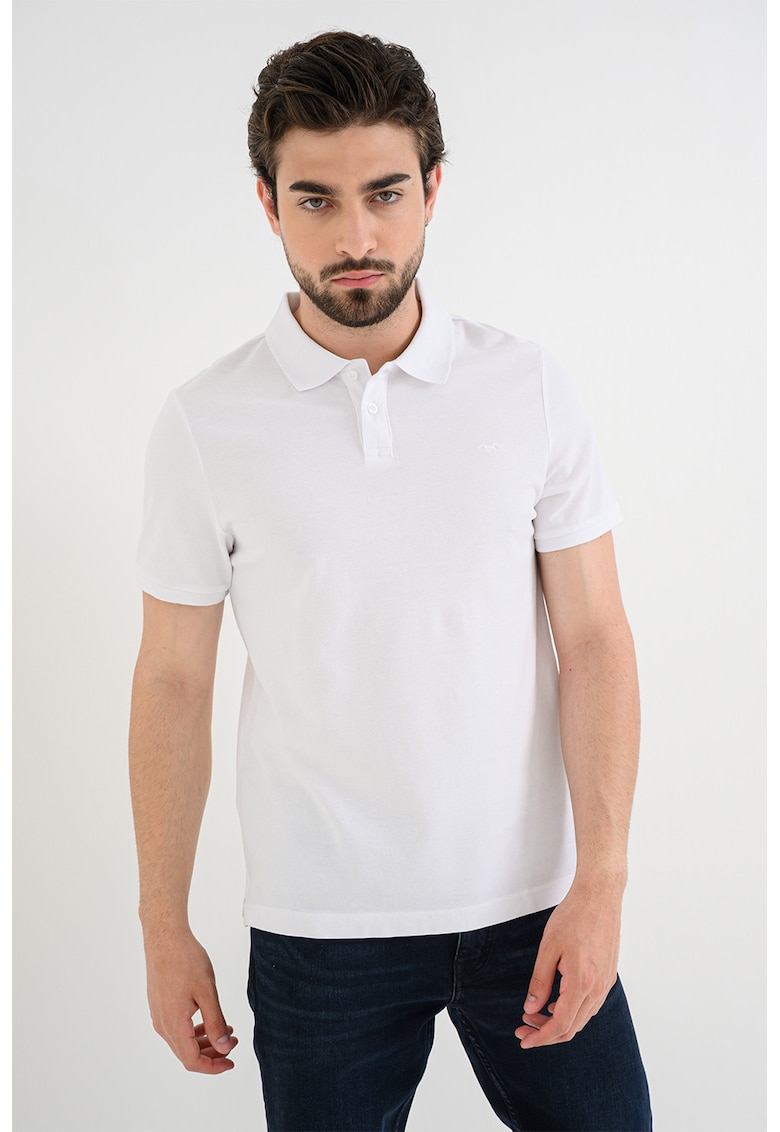 Tricou polo din bumbac Palco - Alb optic