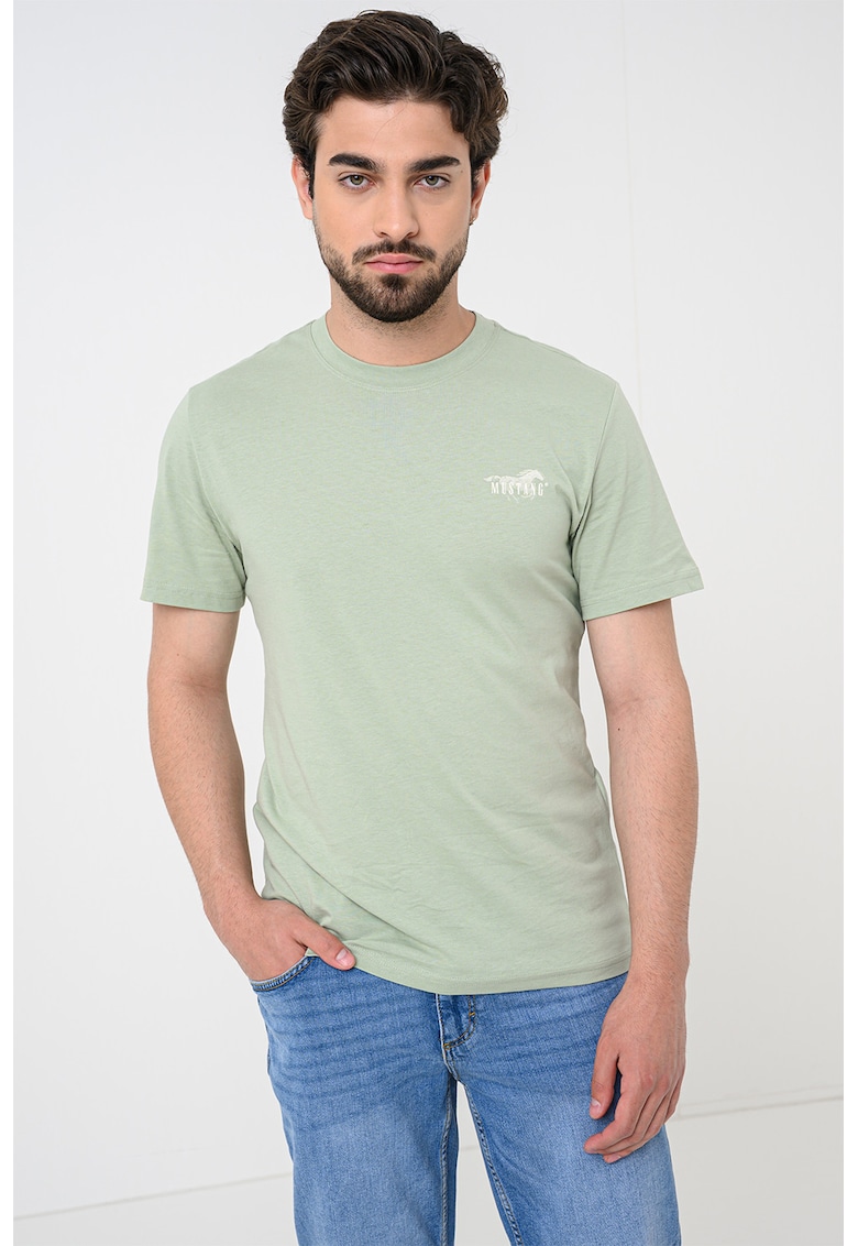 Tricou din bumbac Austin - Verde masliniu pal