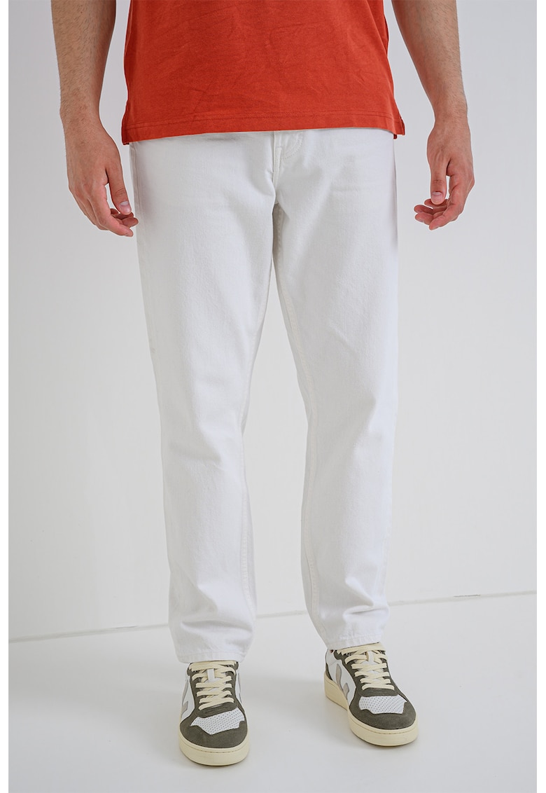 Blugi conici Denver - Alb