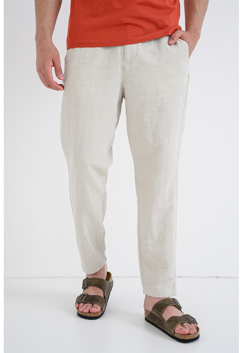 Pantaloni conici din bumbac si in Milano - Bej
