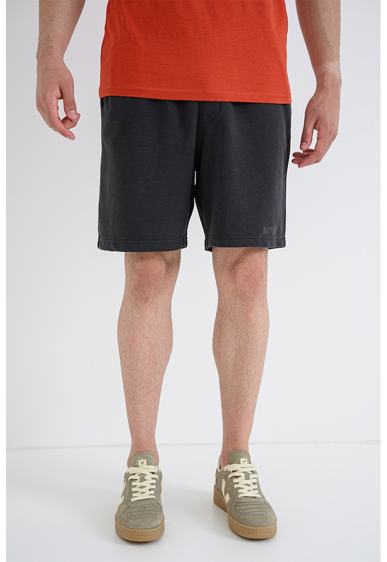 Pantaloni scurti cu snur in talie Trenton - Gri antracit