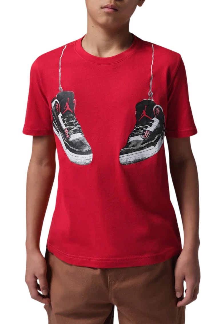 Tricou Hanging AJ3 Shoe Strings 60364 - Rosu