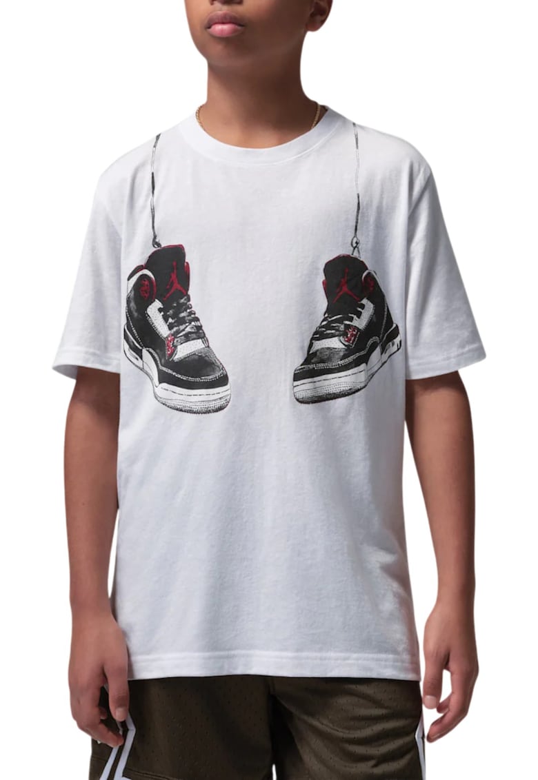 Tricou Hanging AJ3 Shoe Strings 60356 - Alb