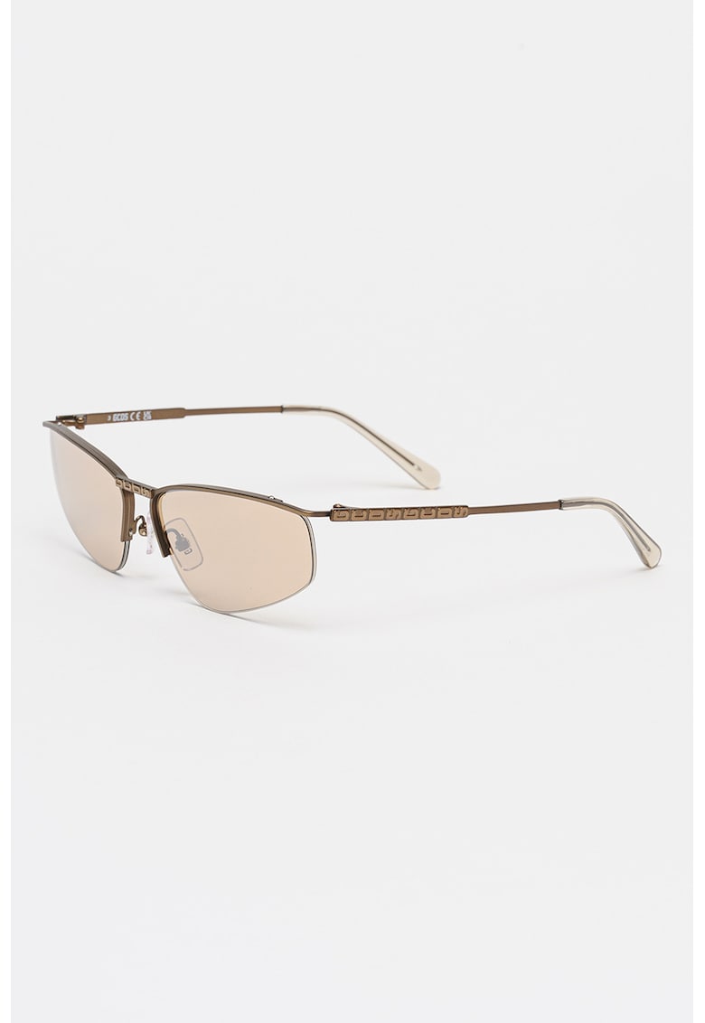 Ochelari de soare ovali cu rama metalica - Bronz