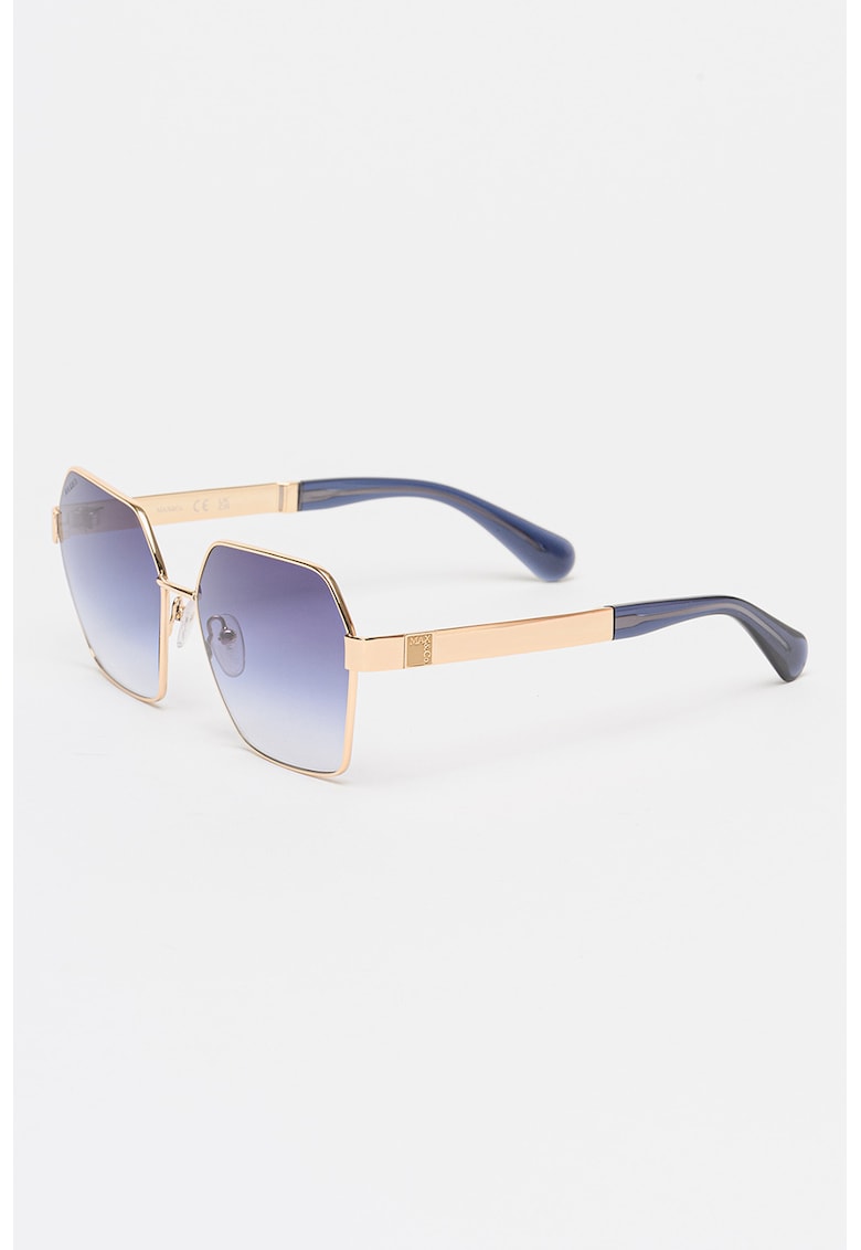 Ochelari de soare cu lentile hexagonale - Auriu/Negru