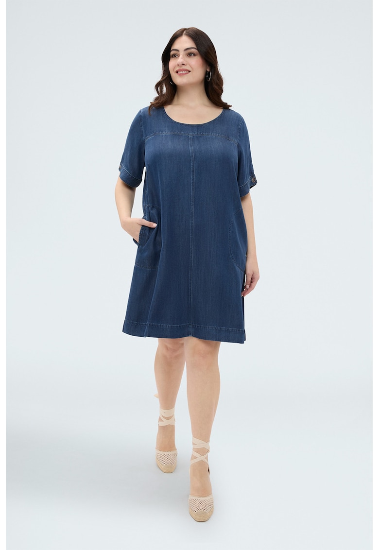 Rochie lejera din denim - Albastru inchis