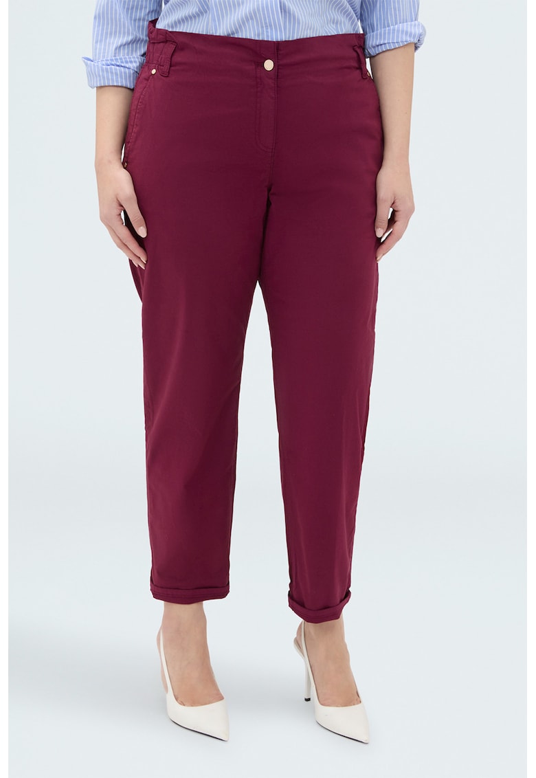 Pantaloni conici - Rosu inchis