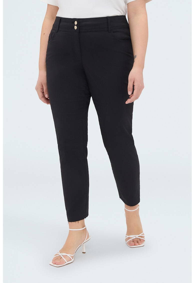 Pantaloni skinny cu talie inalta - Negru