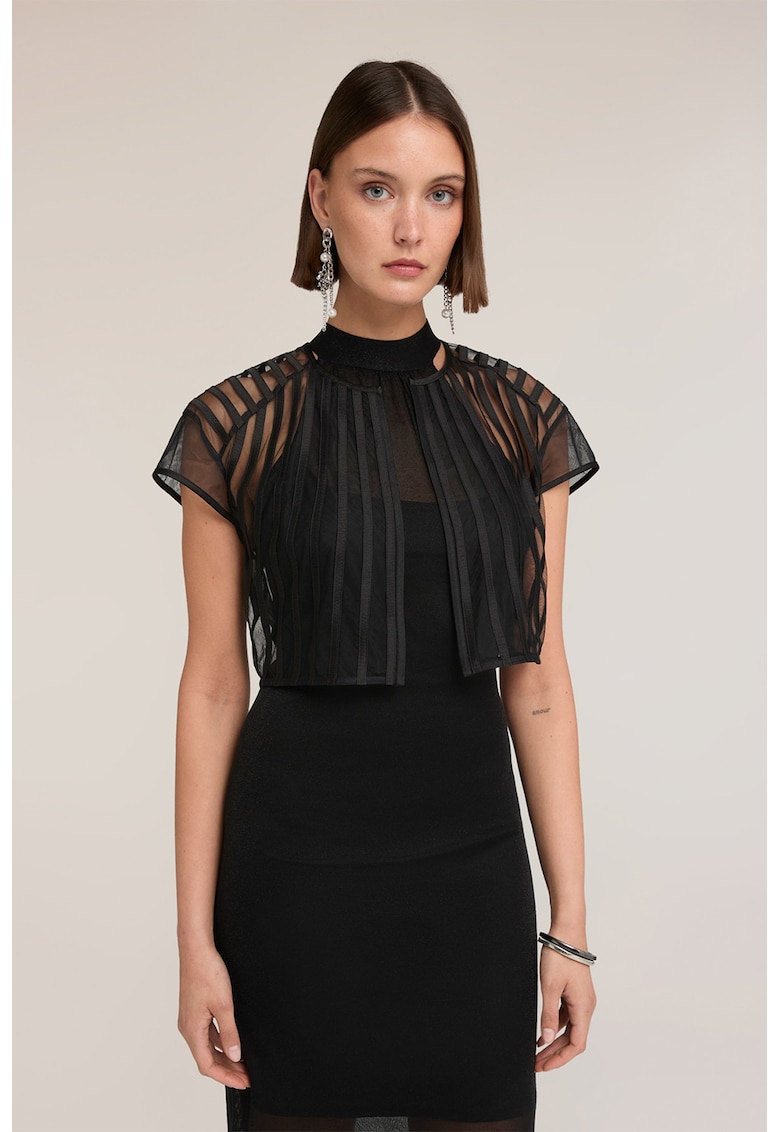 Bolero semitransparent - Negru