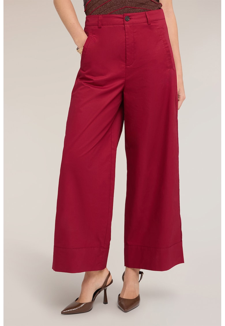Pantaloni palazzo de bumbac - Rosu