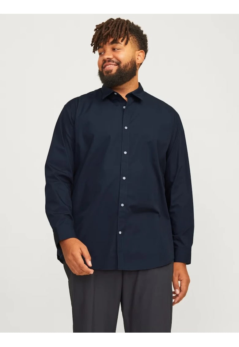 Plus Camasa barbati big sizes - Joe - Regular fit - Bleumarin inchis