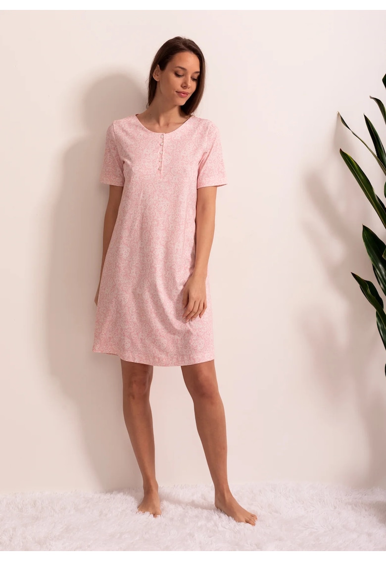 Camasa Noapte Marla Modal - Pale Pink