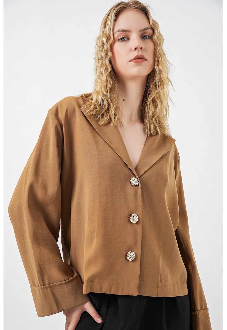 Sacou dama supradimensionat - maro camel - Maro camel