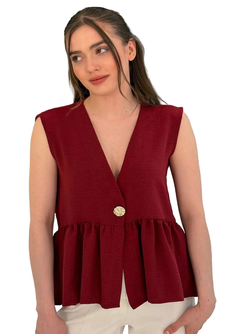 Top dama - Bordeaux - Decolteu in V