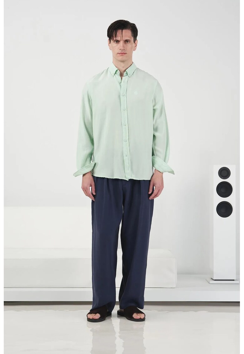 Camasa barbati - croiala regular - verde menta - din Tencel