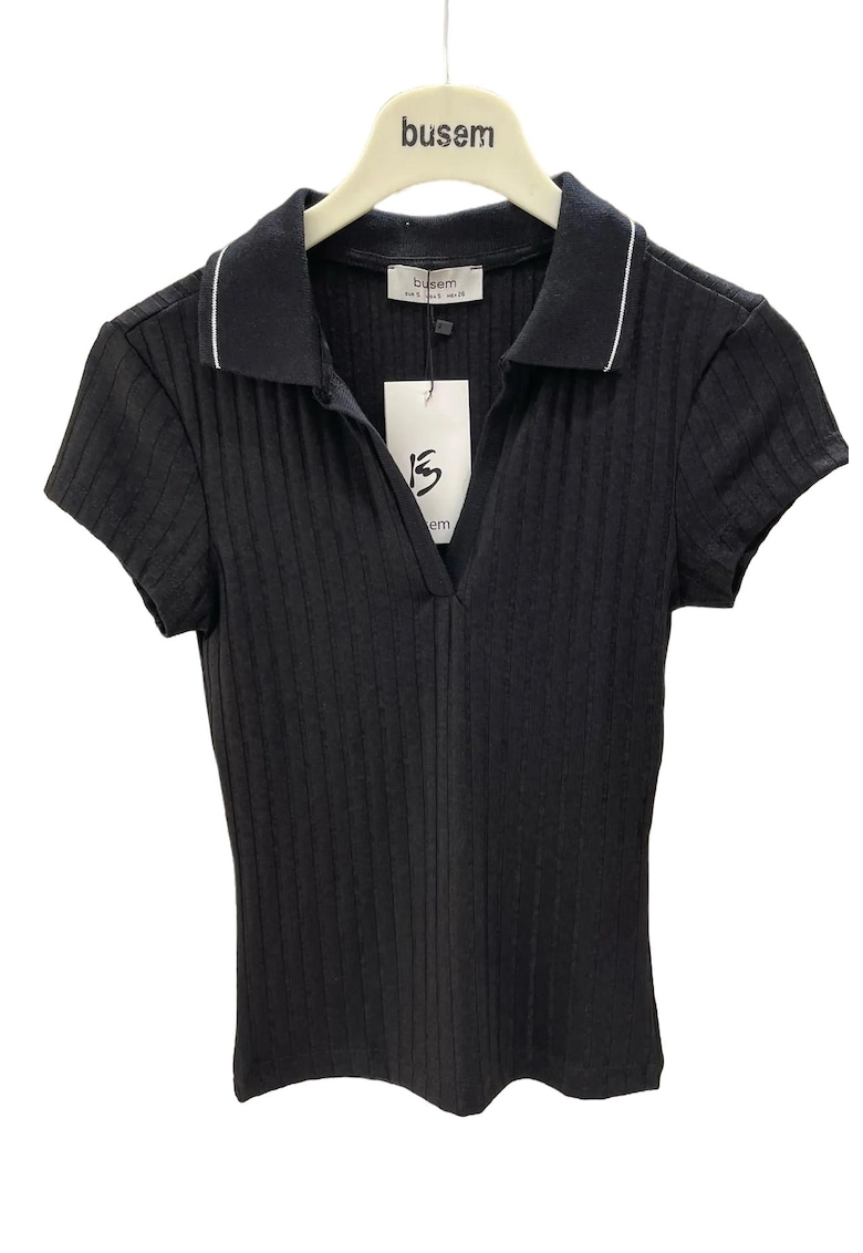 Tricou dama - Viscoza/Poliester - Negru