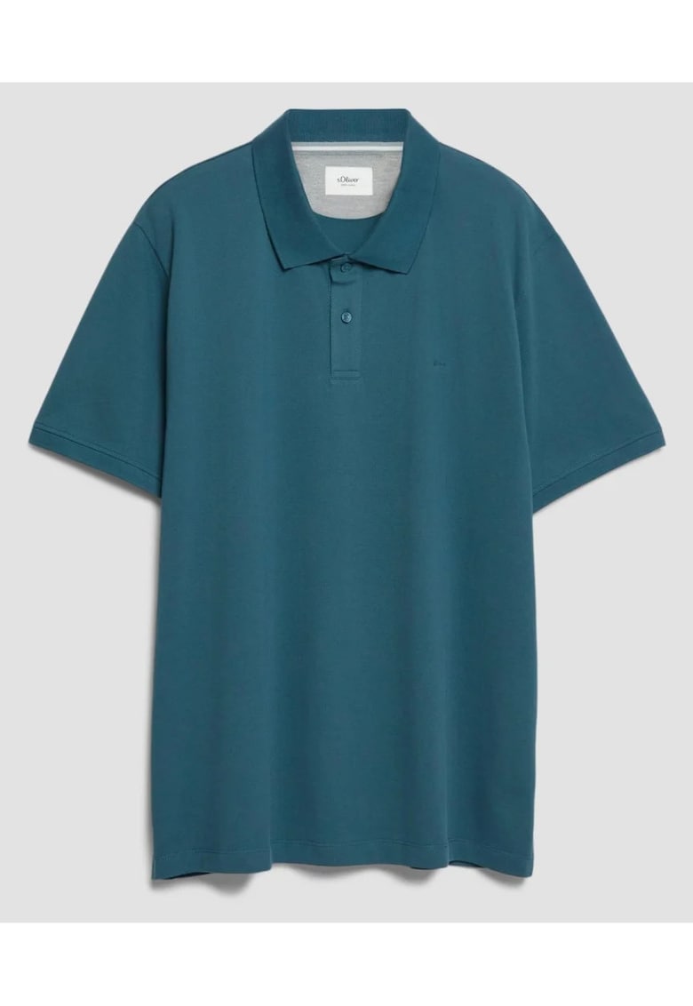 Big Sizes Tricou polo barbati big sizes - din piqué de bumbac - Verde inchis